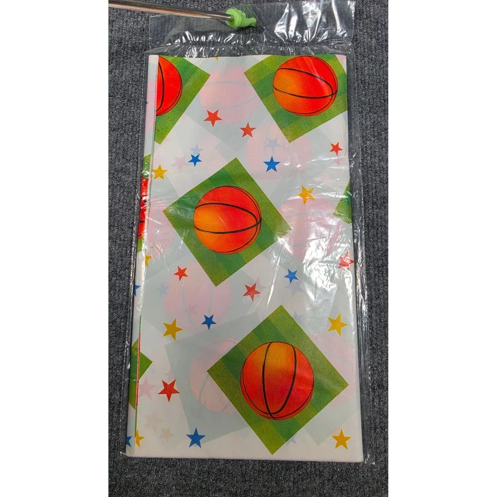 Lot of 11 Amscan Basketball Plastic Tablecovers 54x102 Championship Sports Party